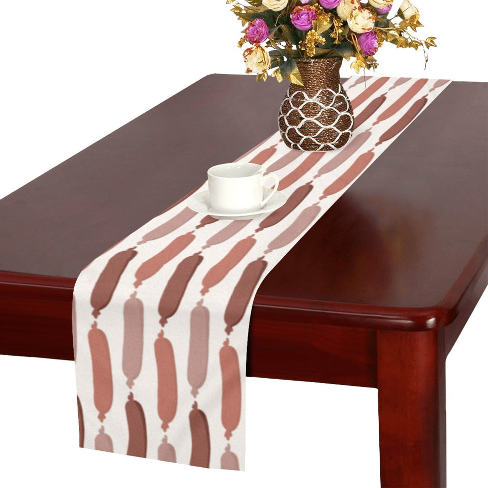 Sausage Pattern Print Design 02 Table Runner