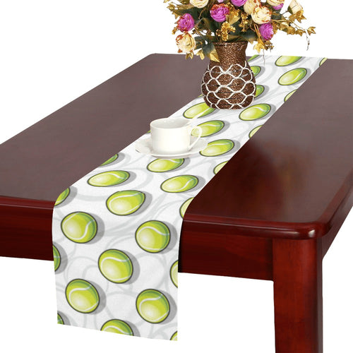 Tennis Pattern Print Design 05 Table Runner