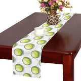 Tennis Pattern Print Design 05 Table Runner