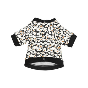 Popcorn Pattern Print Design 02 All Over Print Pet Dog Round Neck Fuzzy Shirt