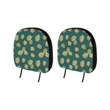 Hop Pattern Background Car Headrest Cover