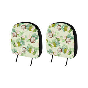 Coconut Pattern Print Design 03 Car Headrest Cover