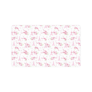 Eiffel Tower Pink Theme Pattern Print Design 05 Doormat