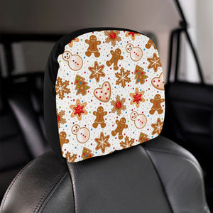 Christmas Cookie Pattern Car Headrest Cover