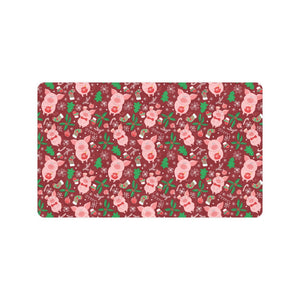 Pig Pattern Print Design 01 Doormat