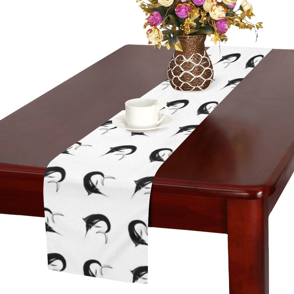 Swordfish Pattern Print Design 01 Table Runner