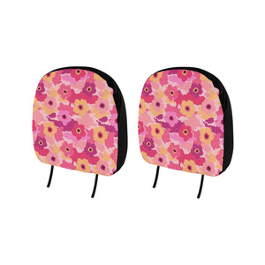 Pink Camo Camouflage Flower Pattern Car Headrest Cover