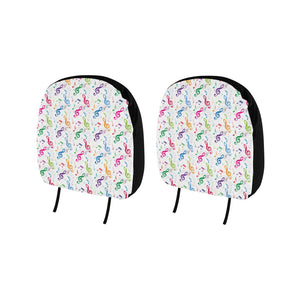 Music Notes Pattern Print Design 02 Car Headrest Cover