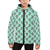 Piano Pattern Print Design 04 Kids' Boys' Girls' Padded Hooded Jacket