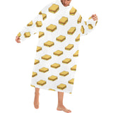 Sandwich Pattern Print Design 04 Blanket Robe with Sleeves