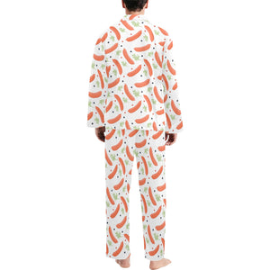 Sausage Pattern Print Design 03 Men's Long Pajama Set