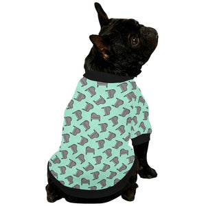 Piano Pattern Print Design 04 All Over Print Pet Dog Round Neck Fuzzy Shirt