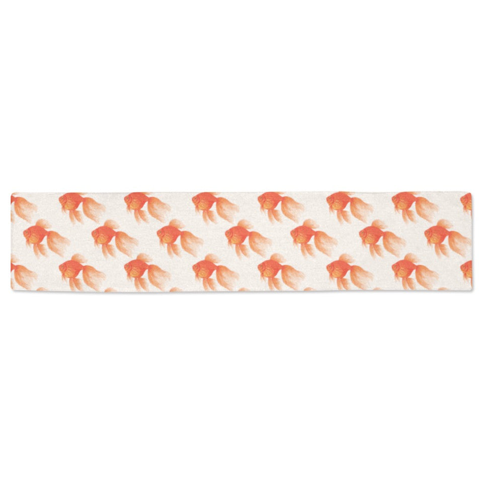 Goldfish Pattern Print Design 05 Table Runner