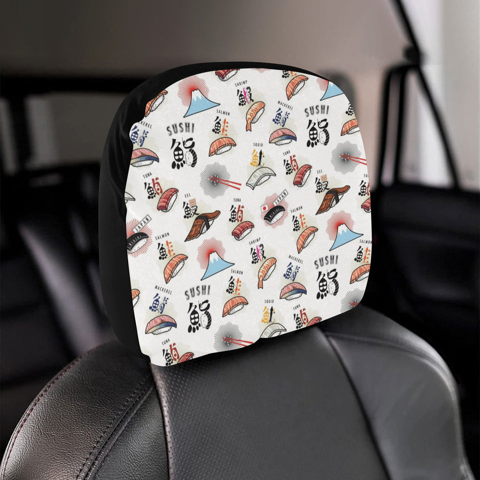 Sushi Japanese Pattern Car Headrest Cover