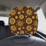 Hand Drawn Sun Pattern Car Headrest Cover