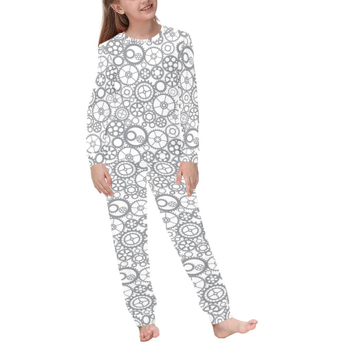 Gear Pattern Print Design 05 Kids' Boys' Girls' All Over Print Pajama Set