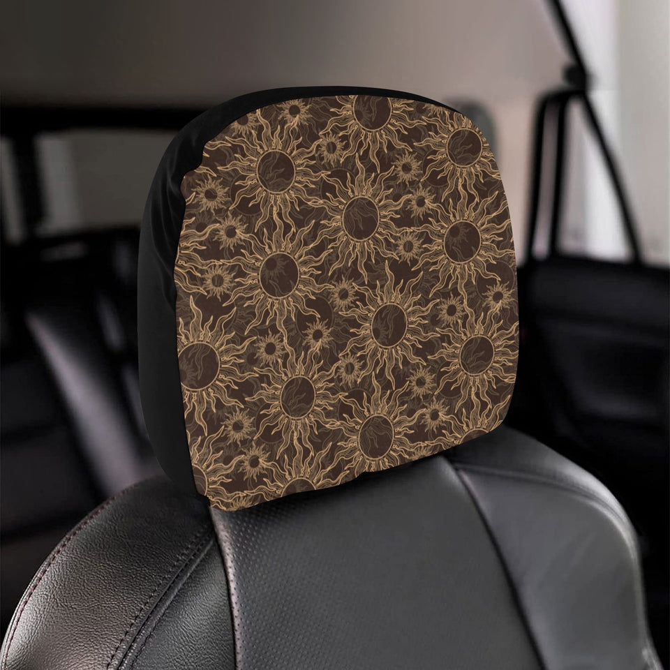 Sun Pattern Theme Car Headrest Cover