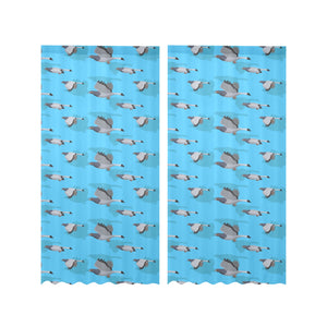 Pigeon Pattern Print Design 05 Gauze Curtain