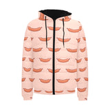 Sausage Pattern Print Design 01 Men's Padded Hooded Jacket(ModelH42)