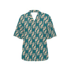 Greyhound Pattern Print Design 05 Women's All Over Print Hawaiian Shirt