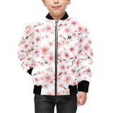 Sakura Pattern Theme Kids' Boys' Girls' Bomber Jacket