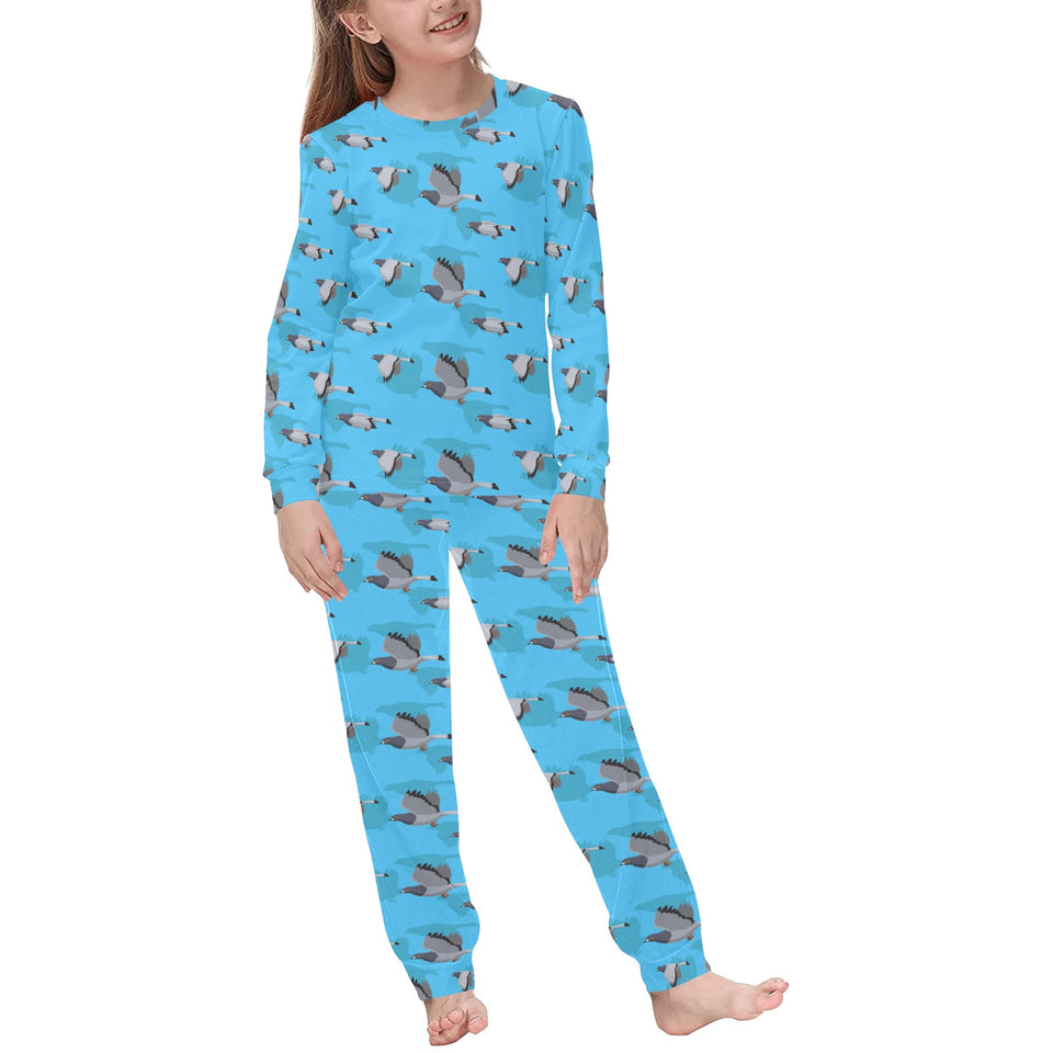 Pigeon Pattern Print Design 05 Kids' Boys' Girls' All Over Print Pajama Set