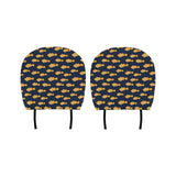 Clown Fish Pattern Print Design 01 Car Headrest Cover