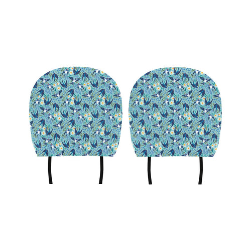 Swallow Pattern Print Design 05 Car Headrest Cover