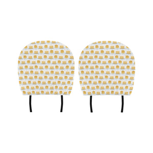 Pancake Pattern Print Design 01 Car Headrest Cover