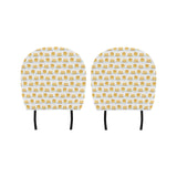 Pancake Pattern Print Design 01 Car Headrest Cover