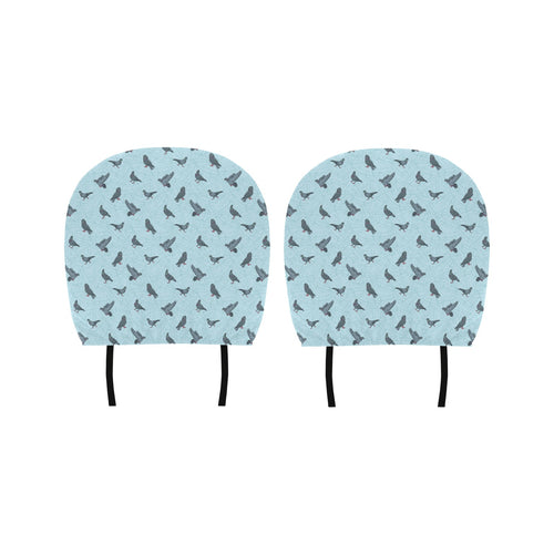 Pigeon Pattern Print Design 02 Car Headrest Cover