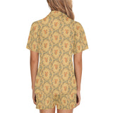 Squirrel Pattern Print Design 01 Women's V-Neck Short Pajama Set