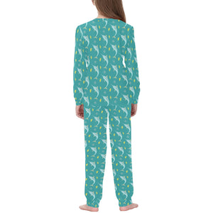 Swordfish Pattern Print Design 04 Kids' Boys' Girls' All Over Print Pajama Set