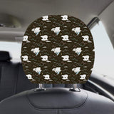 Polar Bear Pattern Background Car Headrest Cover