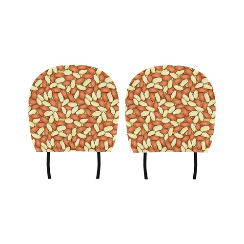 Peanut Pattern Background Car Headrest Cover