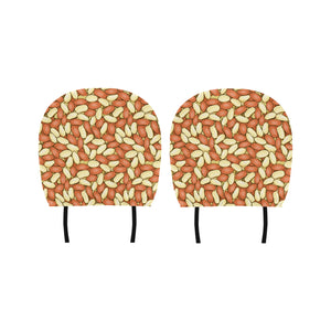 Peanut Pattern Background Car Headrest Cover