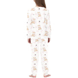 Cute Shiba Inu Heart Pattern Kids' Boys' Girls' All Over Print Pajama Set