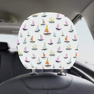 Cute Sailboat Pattern Car Headrest Cover