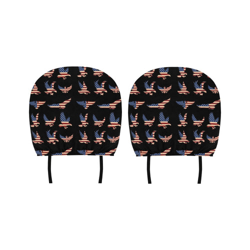 Eagle Pattern Print Design 04 Car Headrest Cover