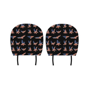 Eagle Pattern Print Design 04 Car Headrest Cover