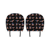 Eagle Pattern Print Design 04 Car Headrest Cover