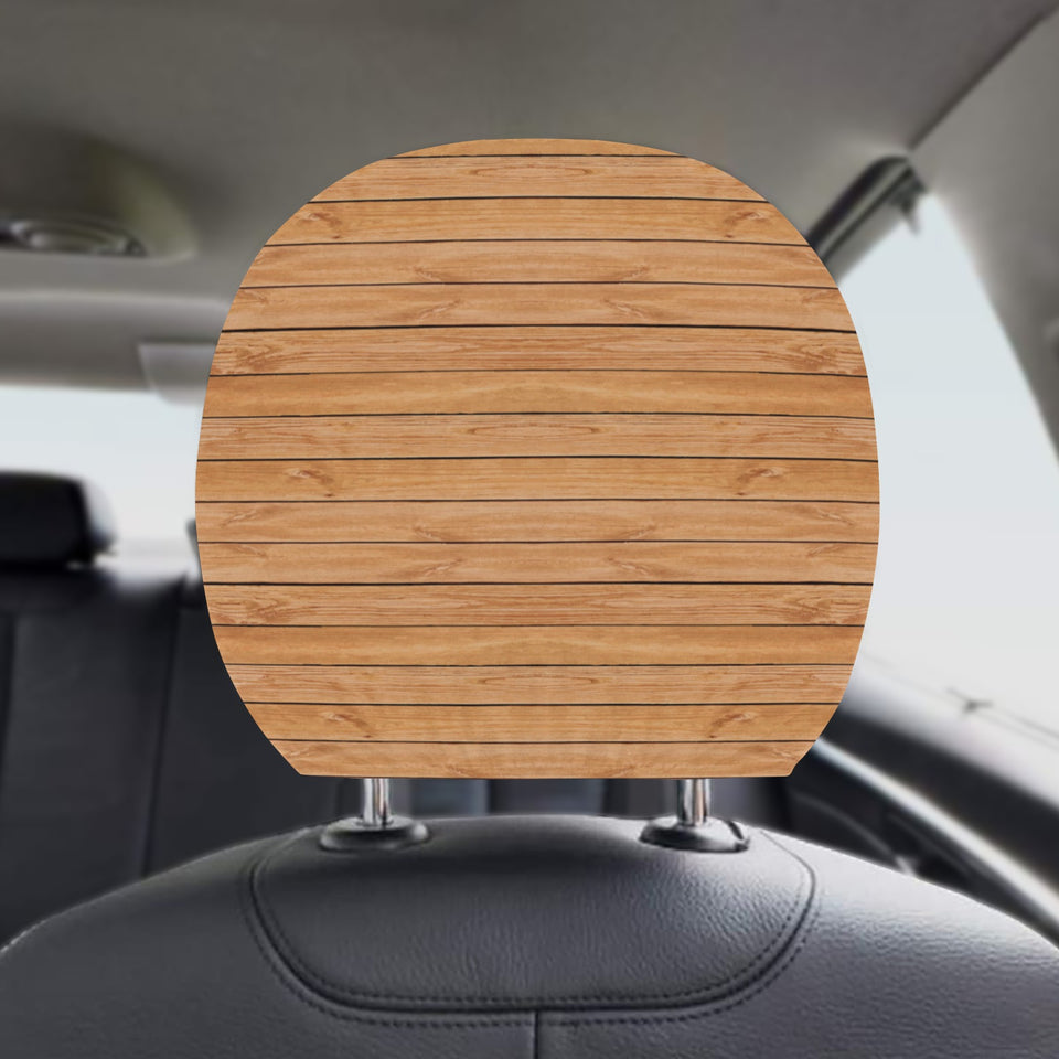 Wood Printed Pattern Print Design 04 Car Headrest Cover