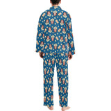 Popcorn Pattern Print Design 03 Men's Long Pajama Set