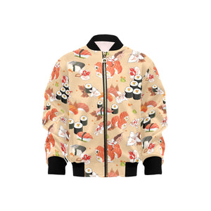 Sushi Pattern Kids' Boys' Girls' Bomber Jacket