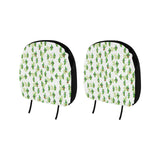 Green Peas Pattern Print Design 04 Car Headrest Cover