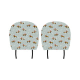 Dachshund Chirstmas Pattern Car Headrest Cover