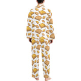 Bread Toast Pattern Print Design 03 Men's Long Pajama Set