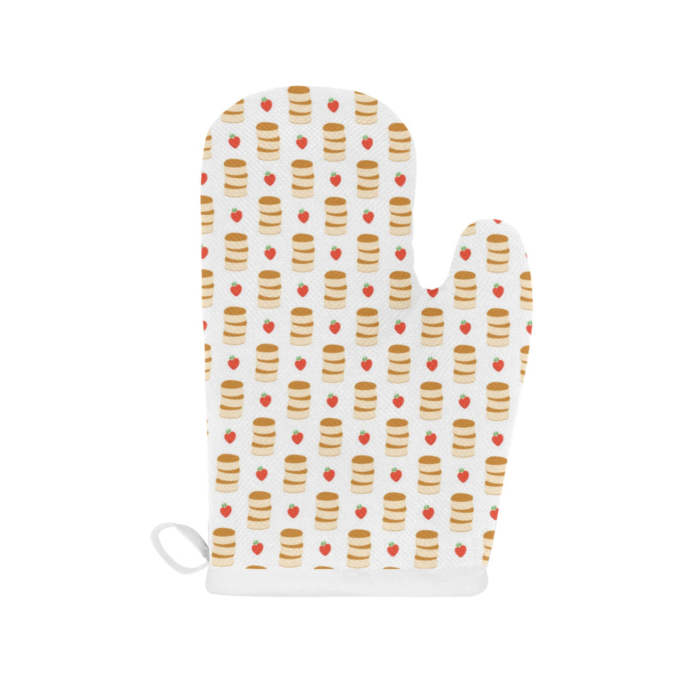 Pancake Pattern Print Design 02 Heat Resistant Oven Mitts