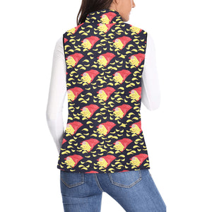 Potato Chips Pattern Print Design 05 Women's Padded Vest