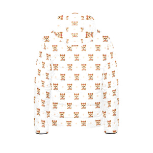 Yorkshire Terrier Pattern Print Design 03 Kids' Boys' Girls' Padded Hooded Jacket